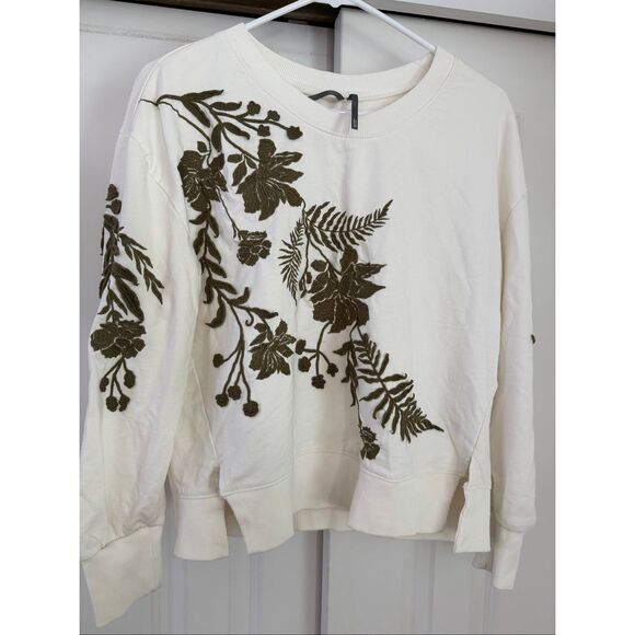 Anthropologie Fern & Flower Crew-Neck Sweatshirt - Picture 2 of 6